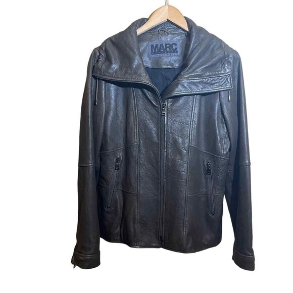 Marc New York Andrew Marc Women’s Leather Jacket‎ Size M - Picture 1 of 13